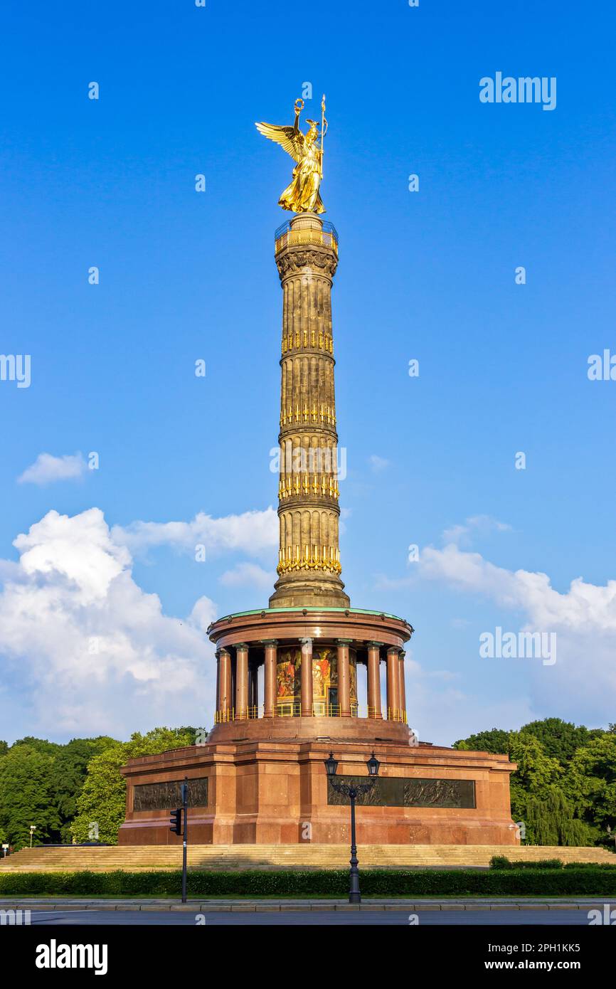 Siegessäule Monument mit einer Plattform in Top für eine Stadt Blick über Berlin City, Deutschland Stockfoto