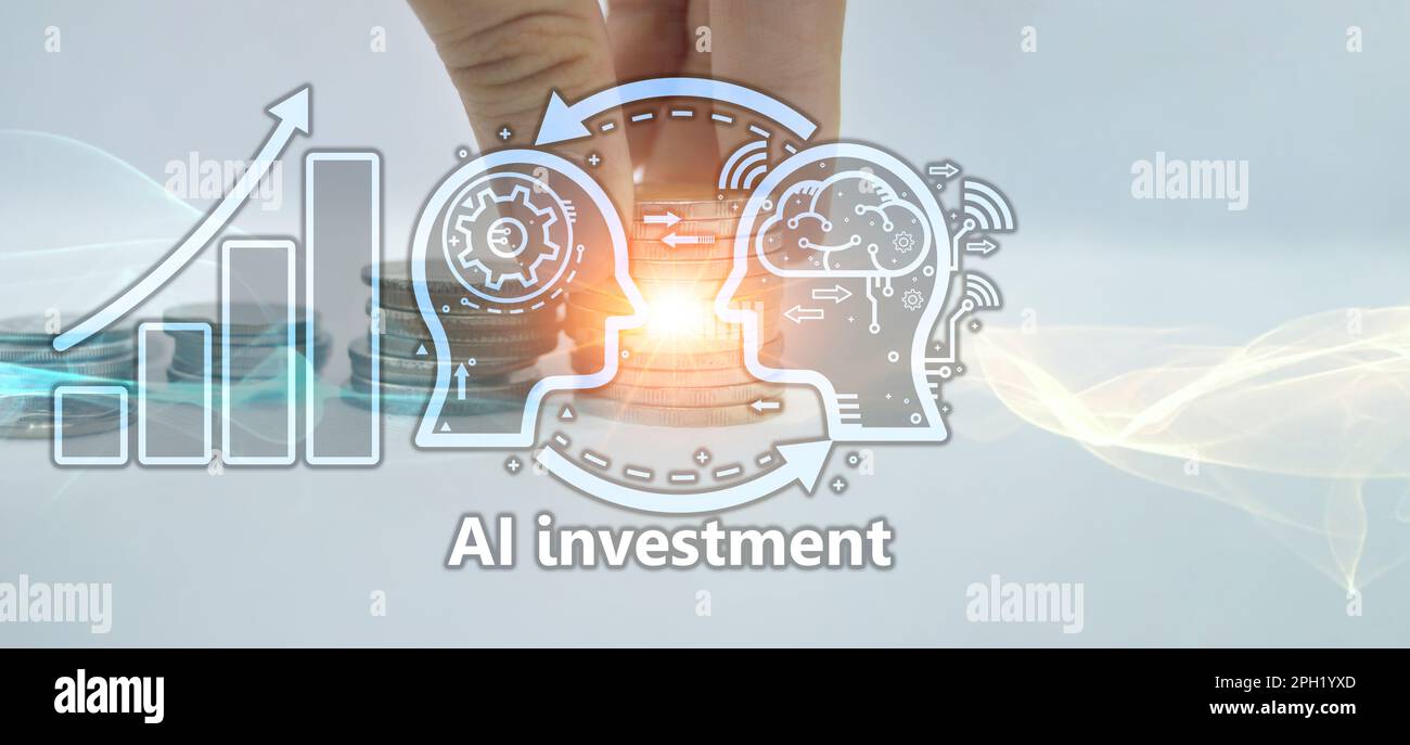Investitionsideen mit künstlicher Intelligenz Stockfoto