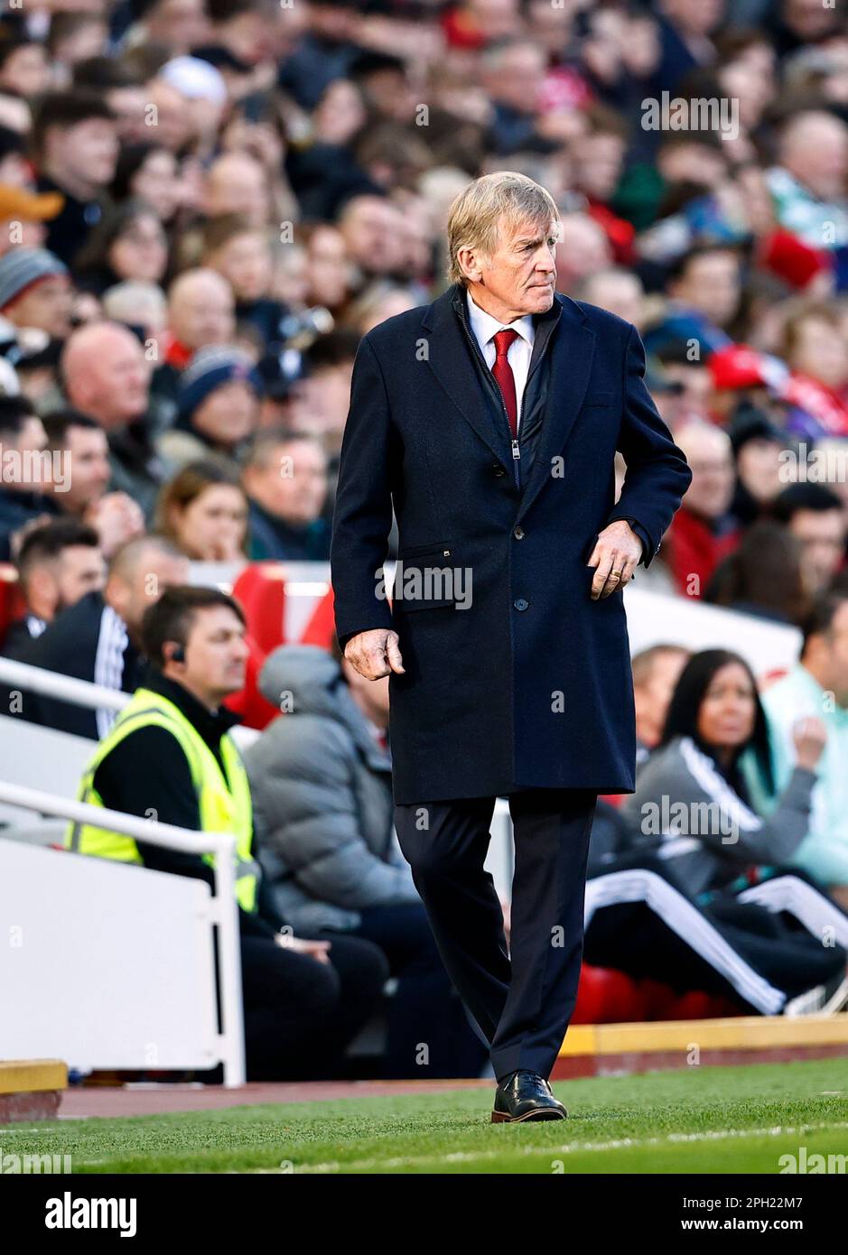 Anfield, Liverpool, Merseyside, Großbritannien. 25. März 2023. Wohltätiger Fußball, Liverpool Legends gegen Celtic; Liverpool Legends Manager Sir Kenny Dalglish Credit: Action Plus Sports/Alamy Live News Stockfoto