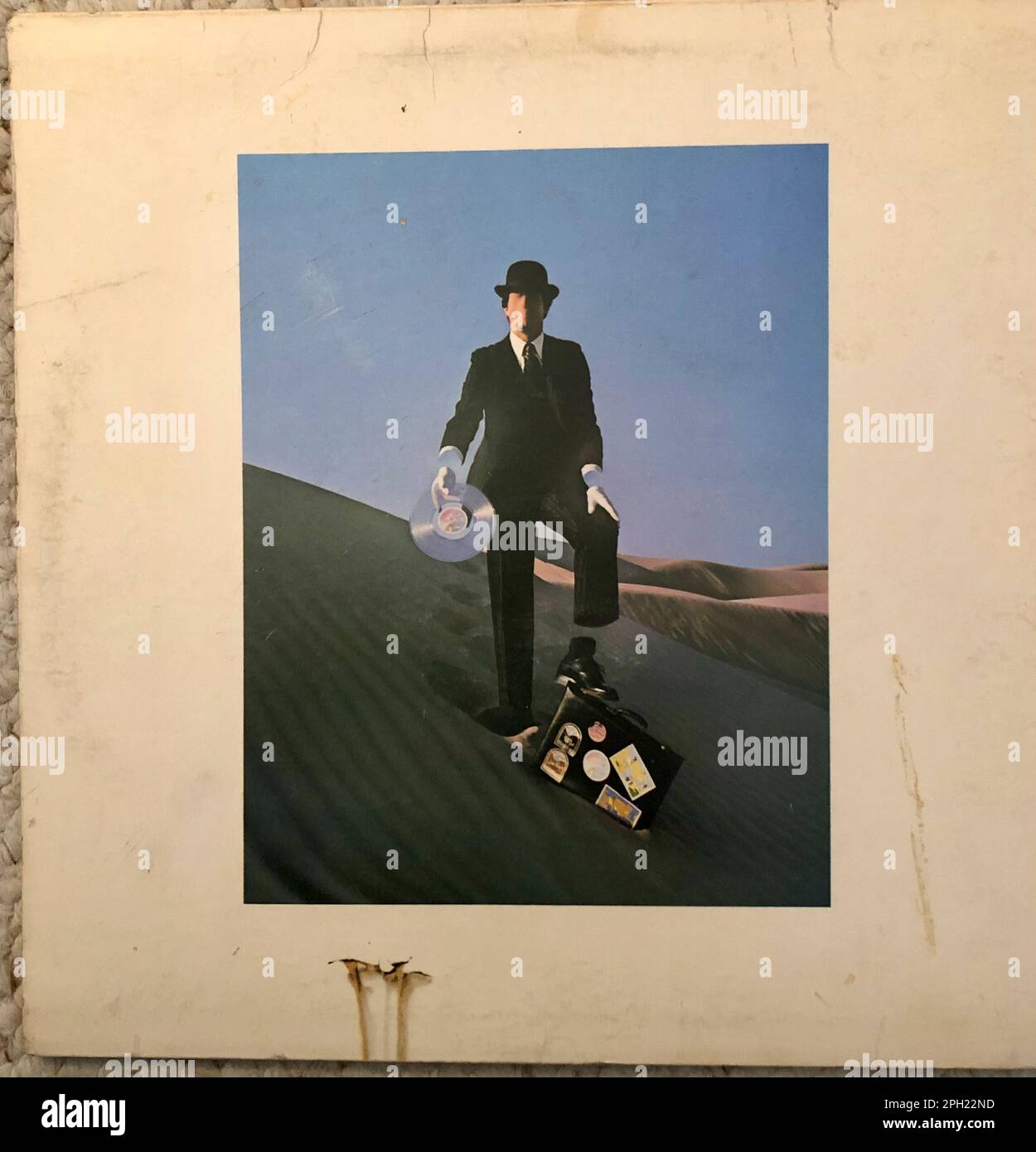 Pink Floyd LP Vinyl Cover, Vintage Record 1970s Music, 'Wish You Were Here' Classic Rock, Vintage Cover Stockfoto