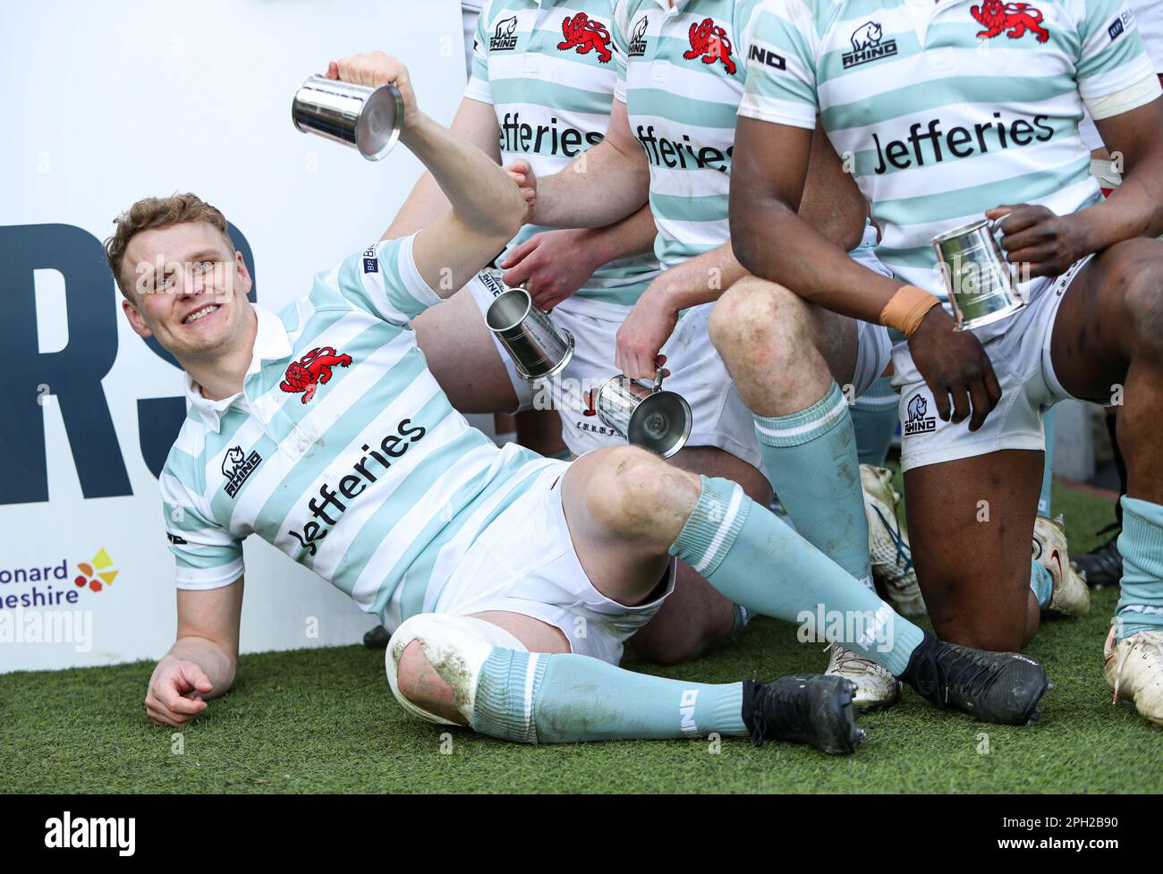 CambridgeÕs Ty Wills feiert nach dem Sieg des Mannes 2023 in der