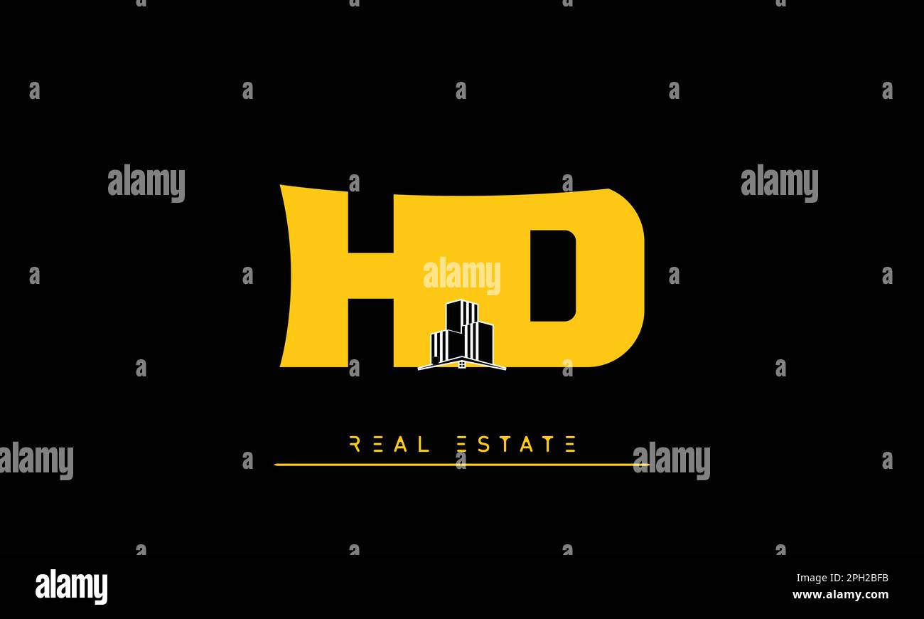 Immobilienbriefe Initialen Monogramm Logo HD , dh Stock Vektor