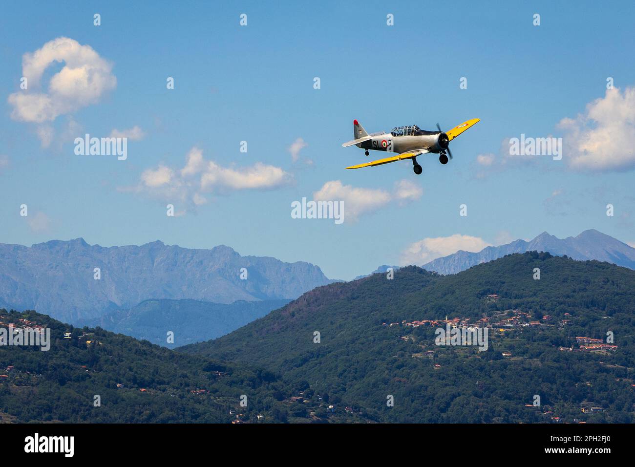 Esibizione Aerea ad Arona in Piemont Stockfoto