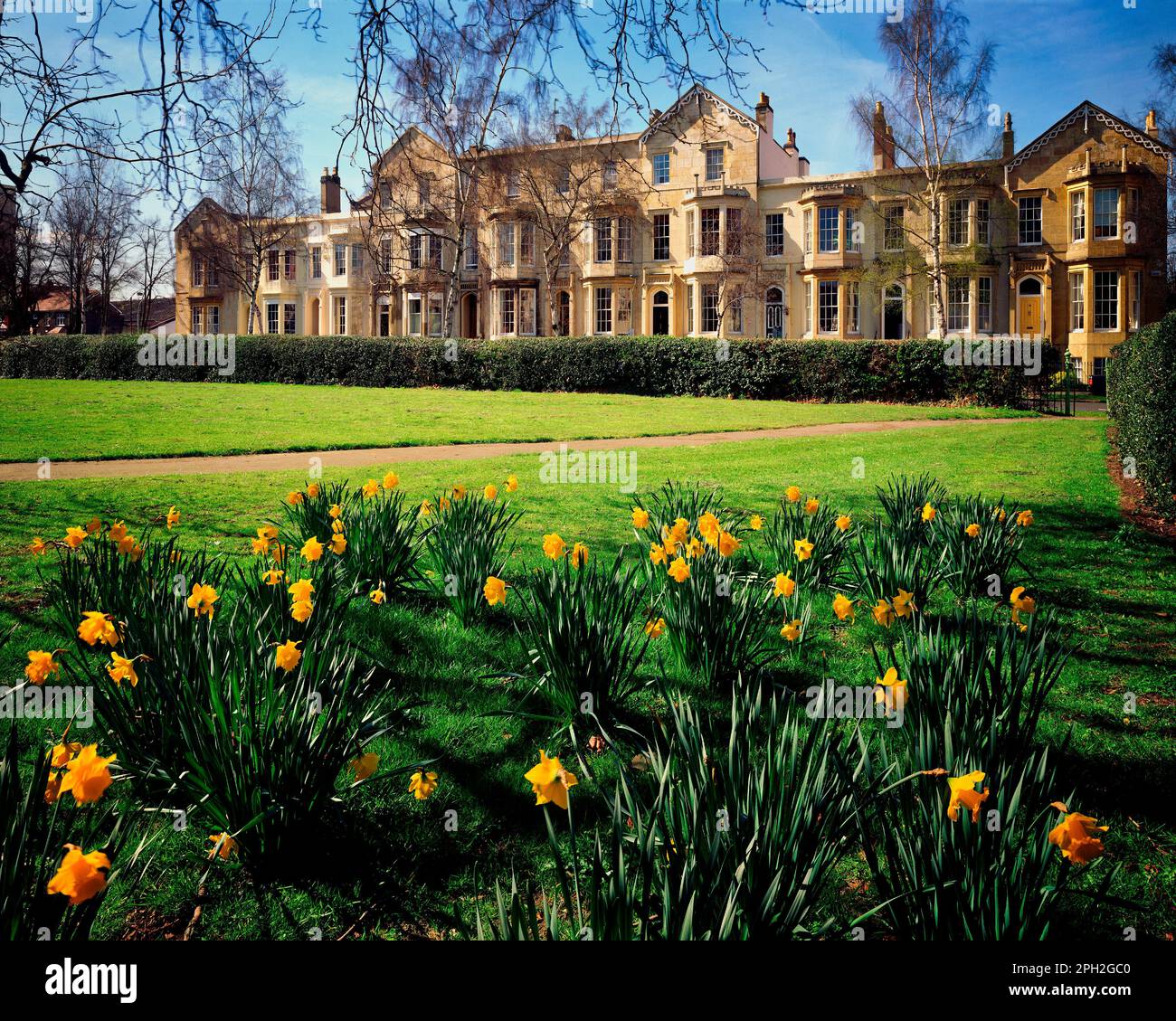 GB - GLOUCESTERSHIRE: Frühling am Clarence Square, Cheltenham Spa Stockfoto