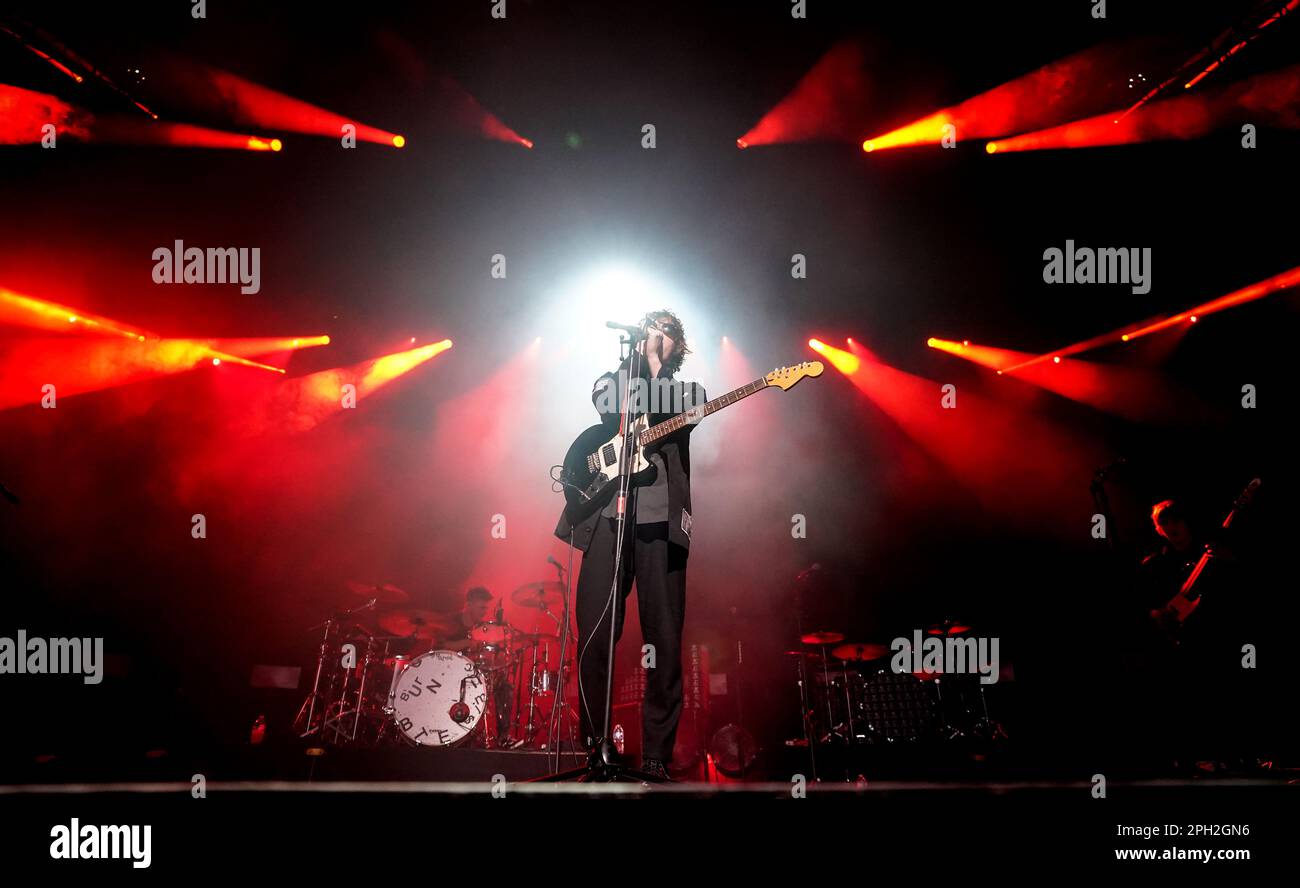 The Snuts auf der Bühne während der Teenage Cancer Trust Show in der Royal Albert Hall, London. Foto: Samstag, 25. März 2023. Stockfoto