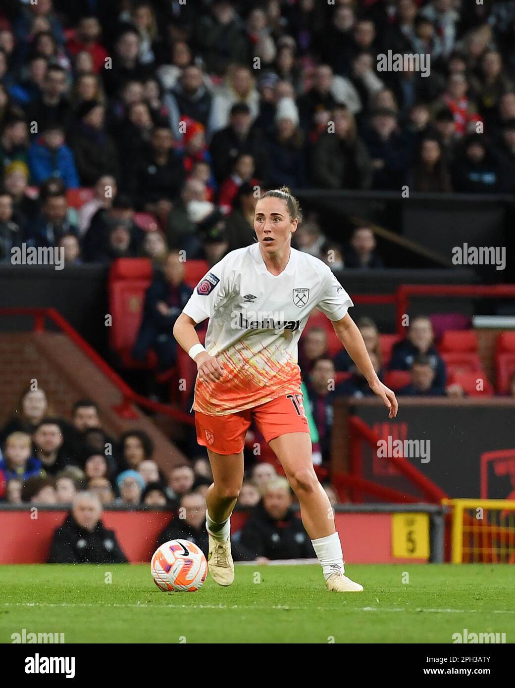 Manchester, Großbritannien. 25. März 2023. Lucy Parker von West Ham während des FA Women's Super League-Spiels in Old Trafford, Manchester. Der Bildausdruck sollte lauten: Gary Oakley/Sportimage Credit: Sportimage/Alamy Live News Stockfoto