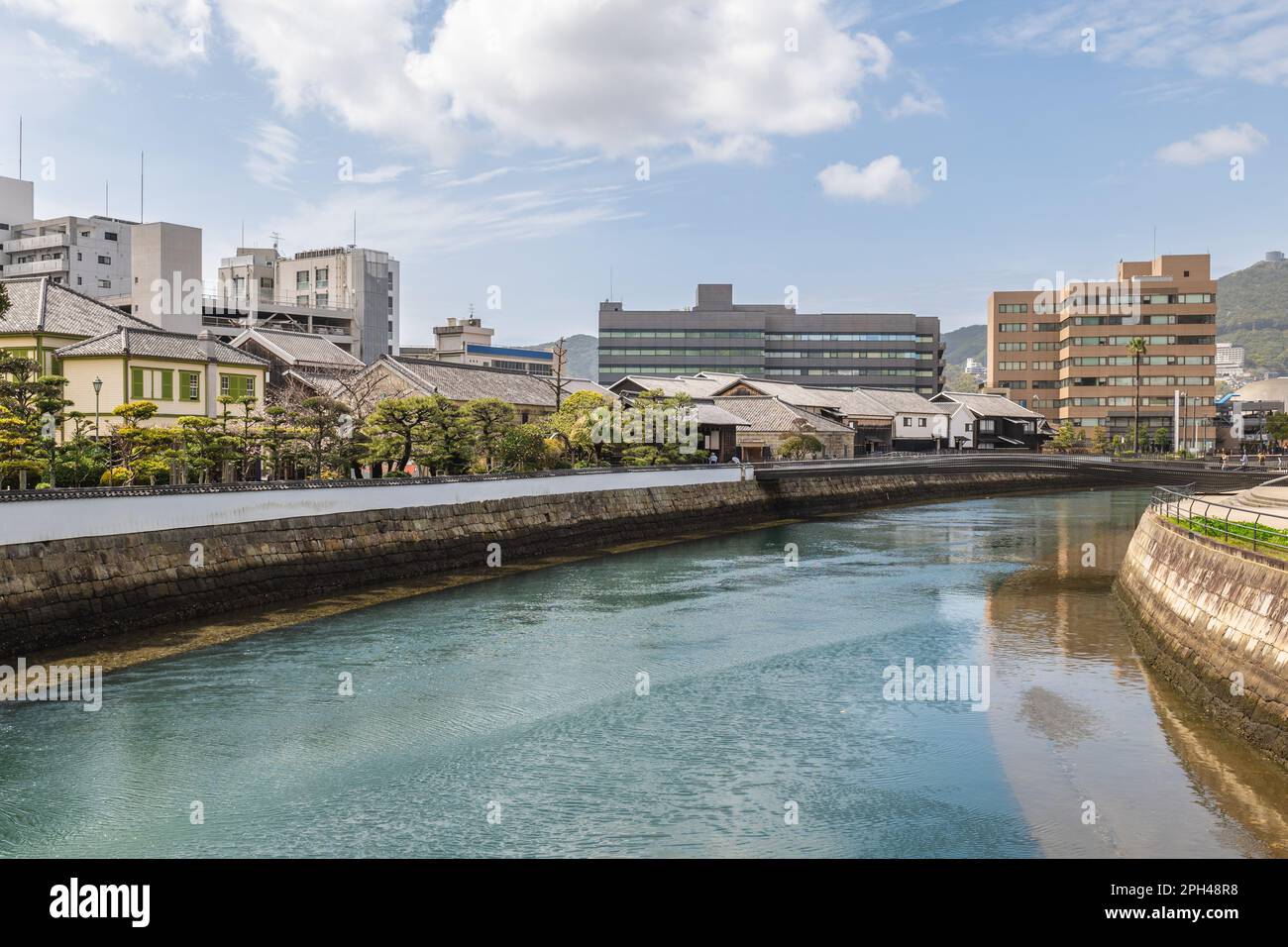 Nagasaki Dejima, eine künstliche Insel in Kyushu, Japan Stockfoto