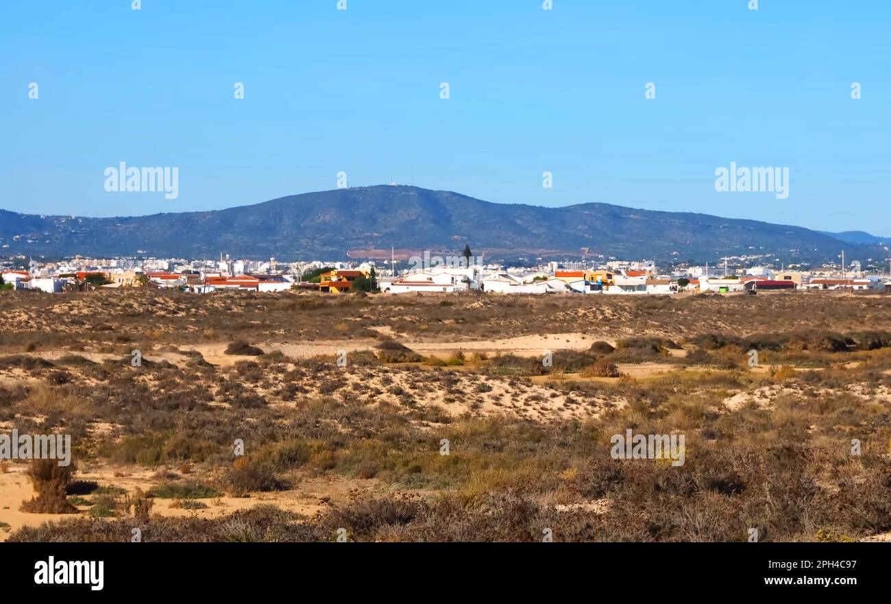 Zu Fuß über die wunderbare Insel Culatra in der Nähe von Olhao Portugal Stockfoto