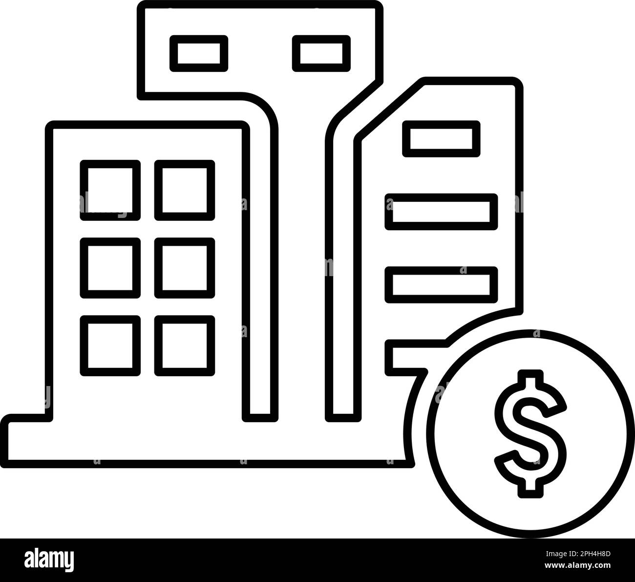 Symbol für Trade Center zur Verwendung in mobilen Apps, Printmedien und Webdesign oder anderen Designprojekten. Stock Vektor