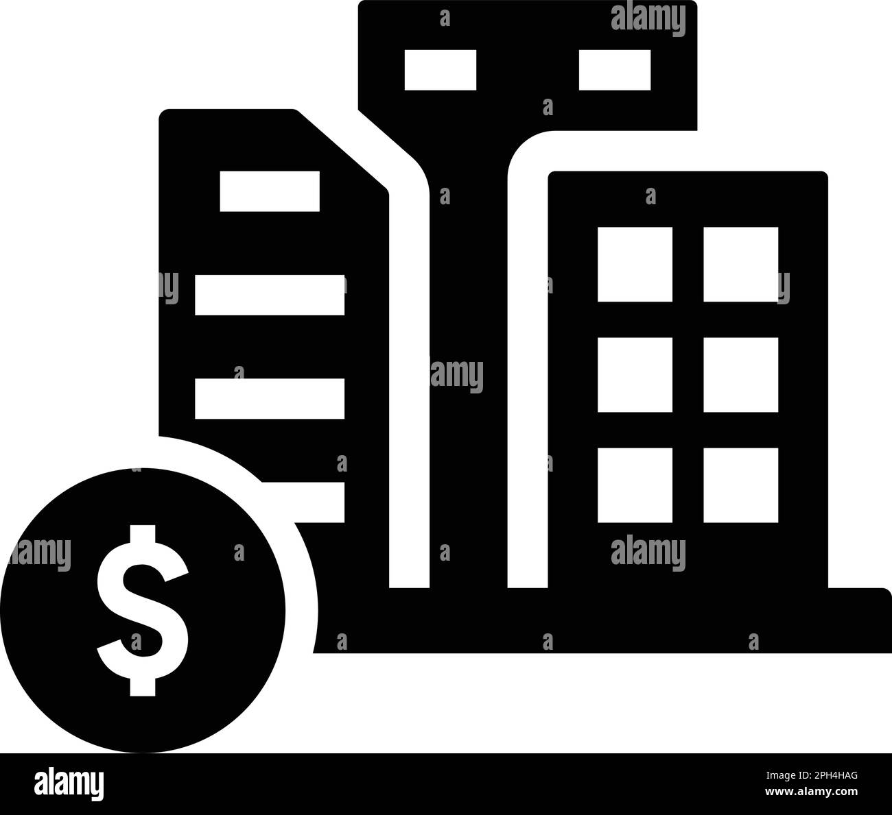 Symbol für Trade Center zur Verwendung in mobilen Apps, Printmedien und Webdesign oder anderen Designprojekten. Stock Vektor