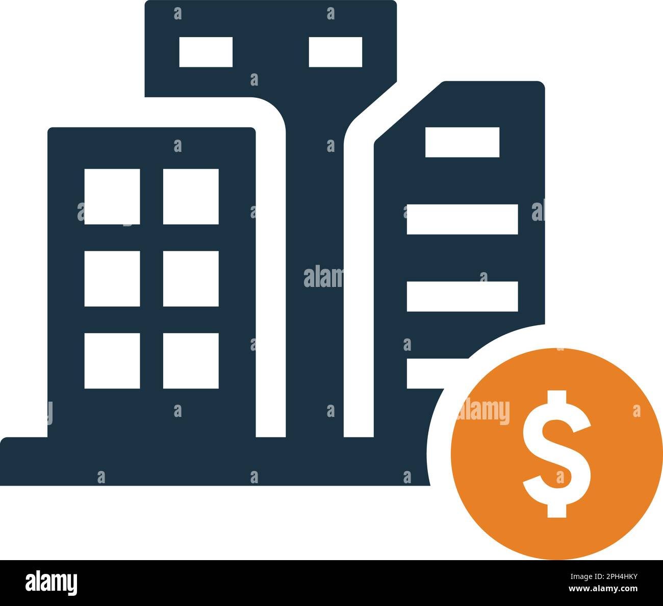 Symbol für Trade Center zur Verwendung in mobilen Apps, Printmedien und Webdesign oder anderen Designprojekten. Stock Vektor