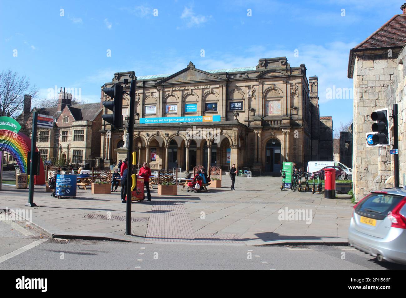 York ist eine Kathedrale in North Yorkshire England. Mit zwei Flüssen, Ouse und Foss Stockfoto
