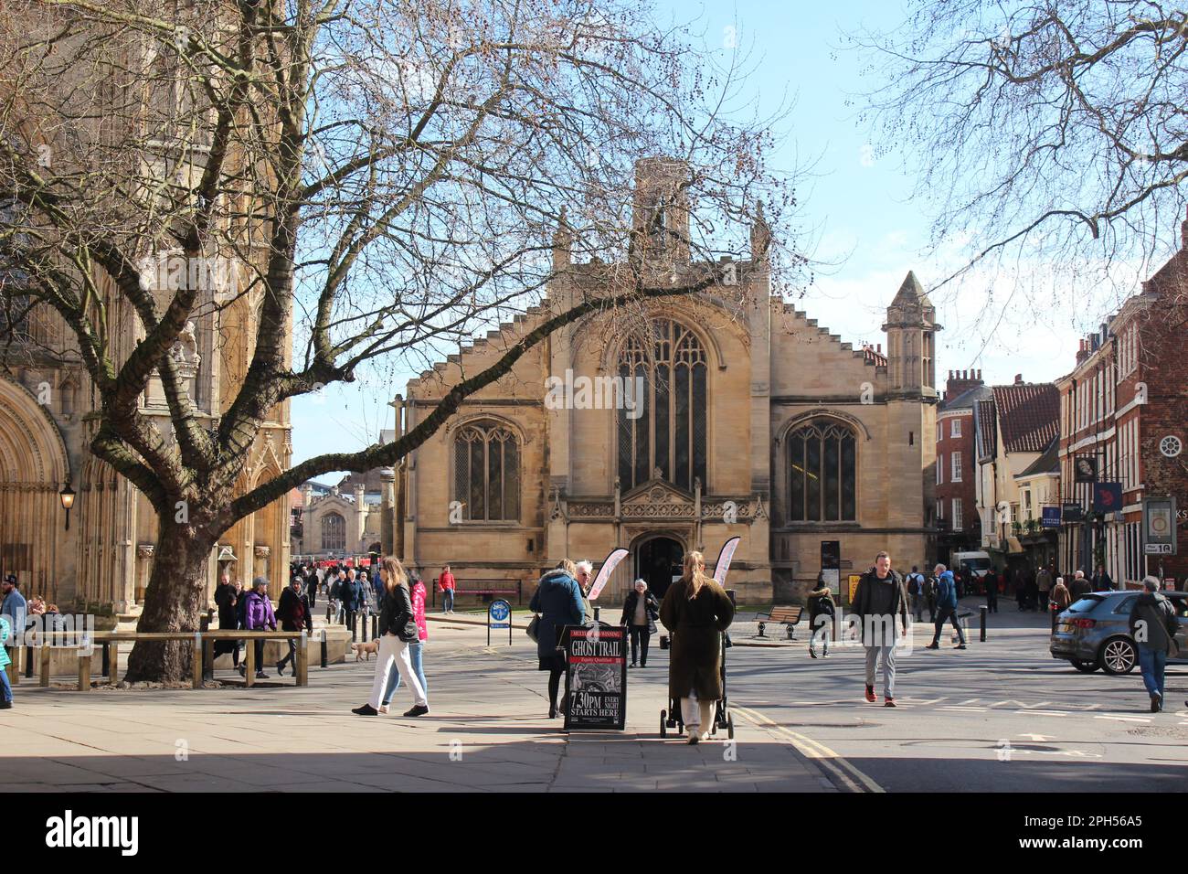 York ist eine Kathedrale in North Yorkshire England. Mit zwei Flüssen, Ouse und Foss Stockfoto