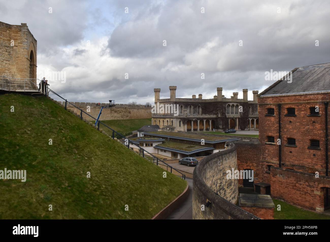 Lincoln Castle und Gaol, Lincolnshire, England, Großbritannien Stockfoto