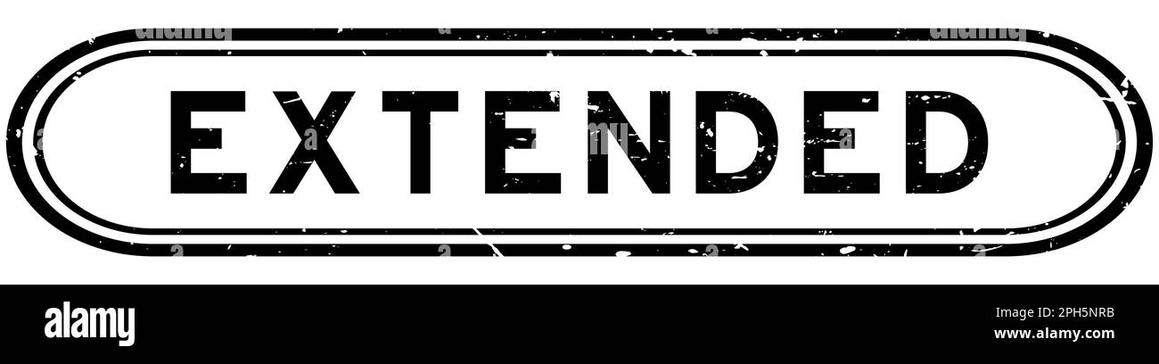 Grunge schwarz verlängert Wort Gummi Stempel auf weißem Hintergrund Stock Vektor