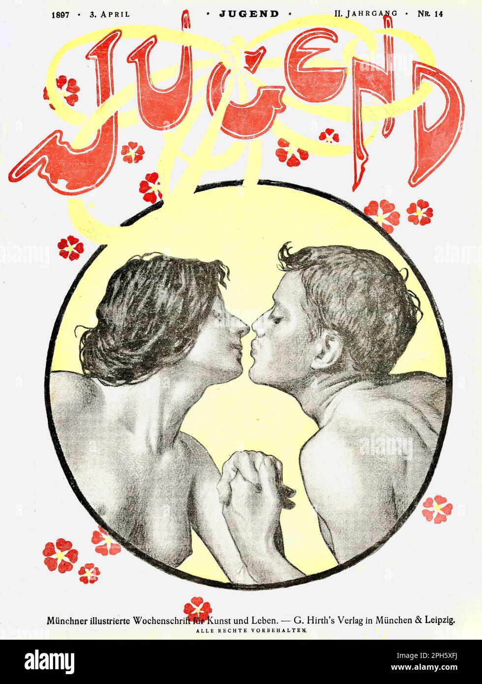 Hans Christiansen - Kunstwerke aus dem Deutschen Kunstmagazin Jugend - 1897 Stockfoto