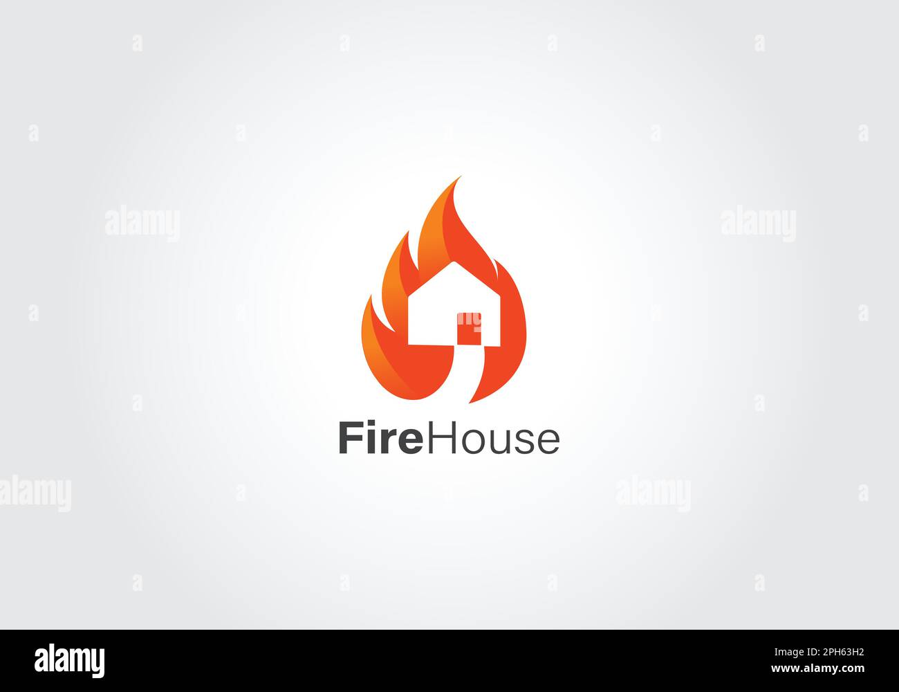 Design-Vorlage für House Fire Vector Logo Stock Vektor