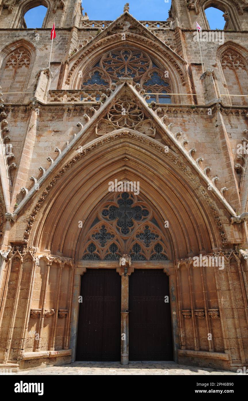 Lala Mustafa Pascha Moschee - Famagusta (St. Nikolaus Kathedrale) - ZYPERN Stockfoto