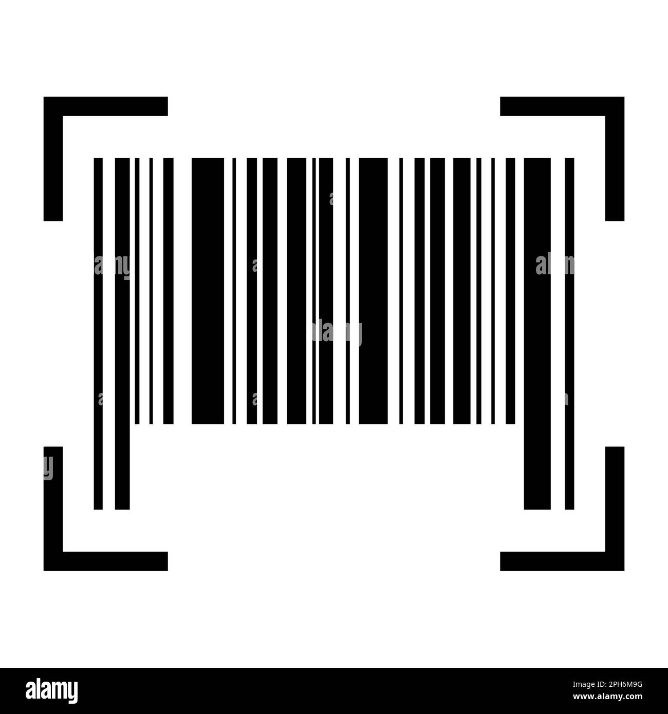 Barcode-Vektorsymbol. Barcode für flaches Web-Design. Isolierte Darstellung. Stock Vektor
