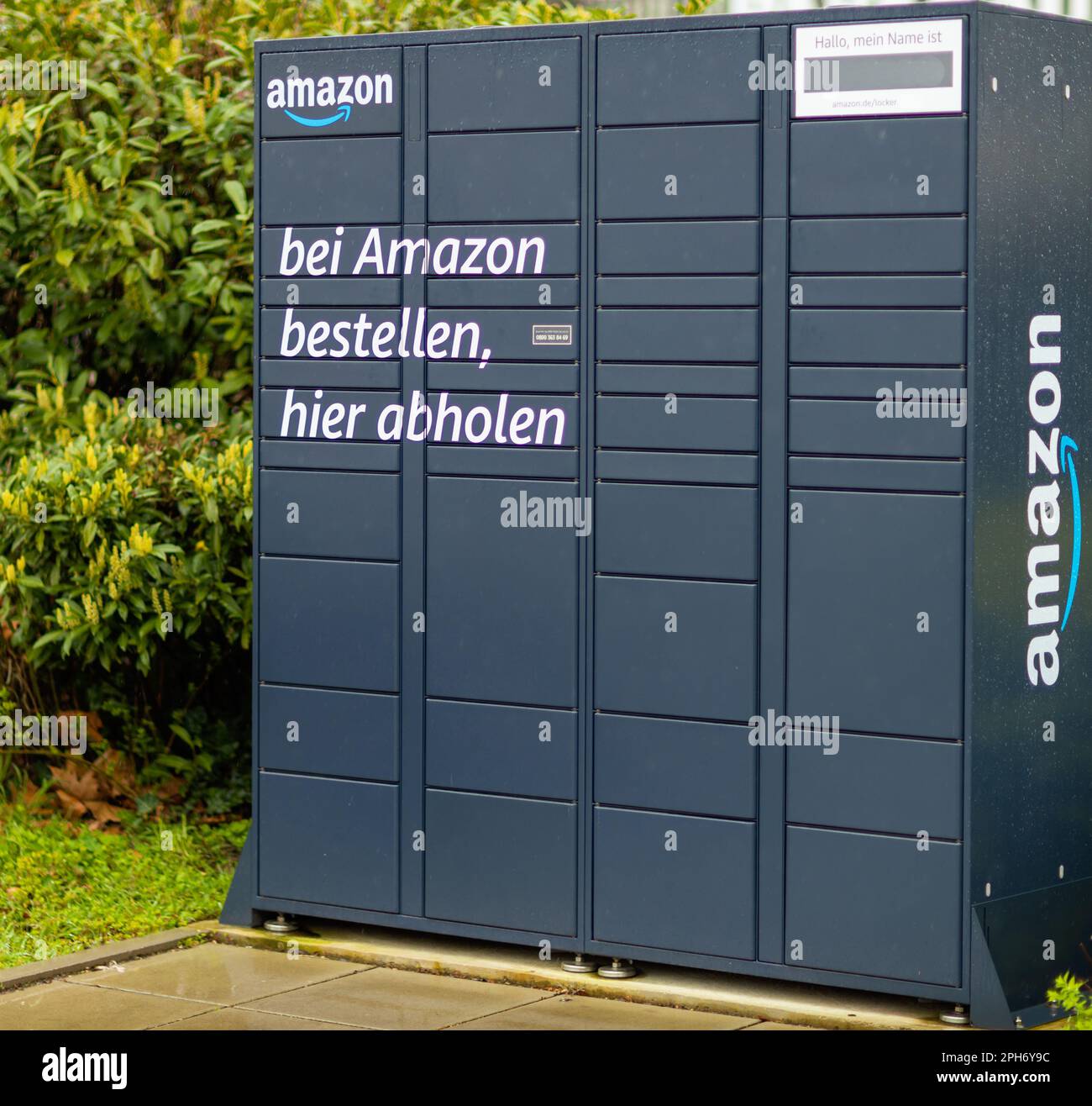 Amazon locker, Self-Service-Paketzustelldienst. Stockfoto