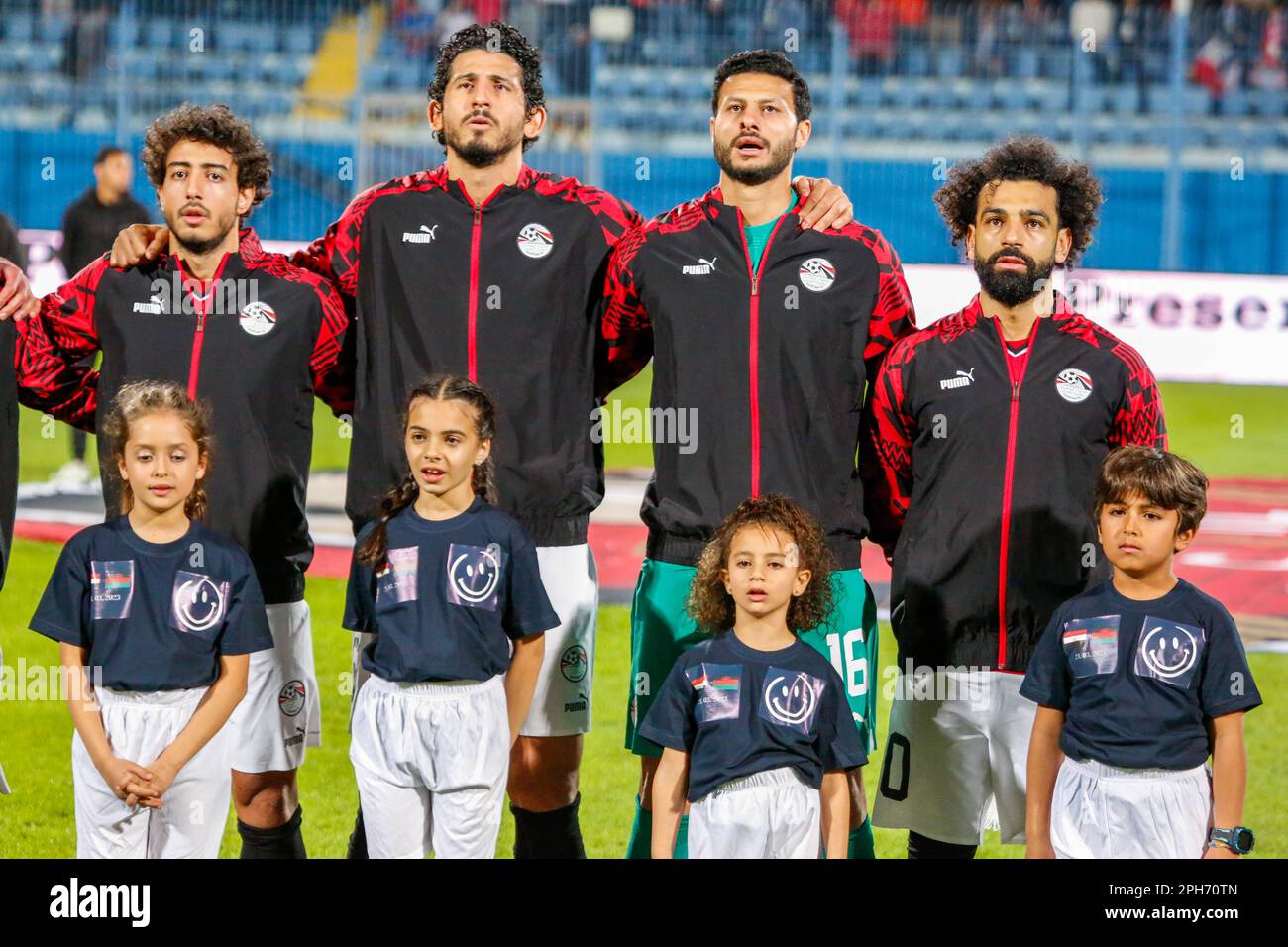 Die Qualifikation des Africa Cup of Nations 2023 zwischen Ägypten und Malawi im Cairo International Stadium, Kairo, Ägypten. Stockfoto