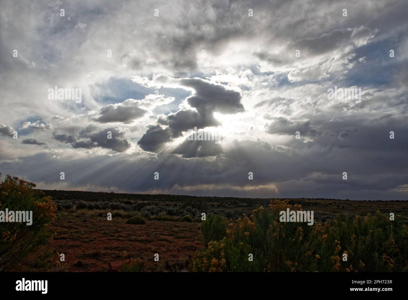 Der Sonnenuntergang im Canyonlands-Nationalpark, Utah, USA Stockfoto