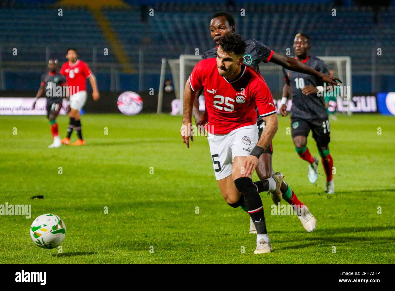 Die Qualifikation des Africa Cup of Nations 2023 zwischen Ägypten und Malawi im Cairo International Stadium, Kairo, Ägypten. Stockfoto