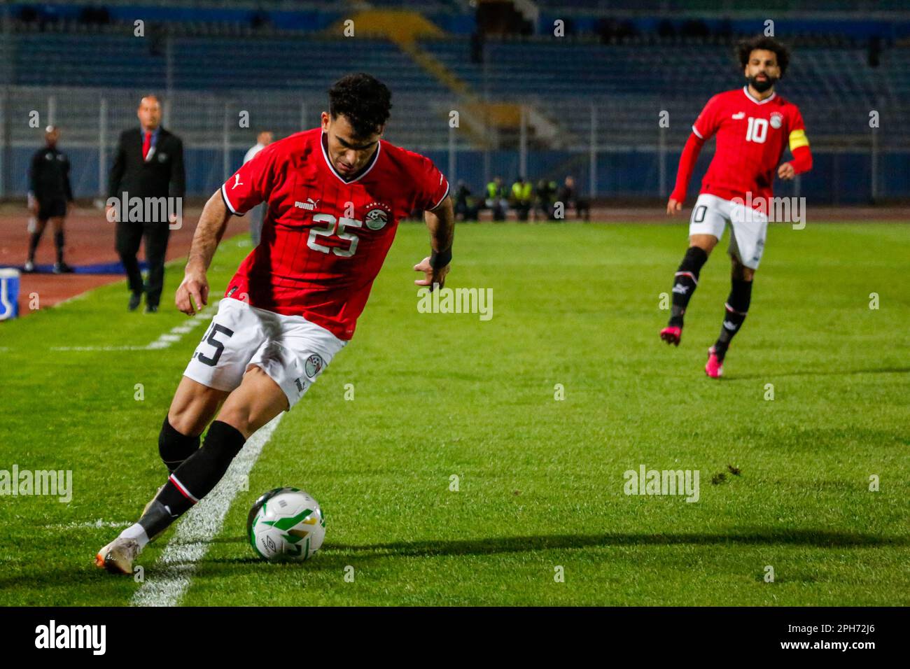 Die Qualifikation des Africa Cup of Nations 2023 zwischen Ägypten und Malawi im Cairo International Stadium, Kairo, Ägypten. Stockfoto