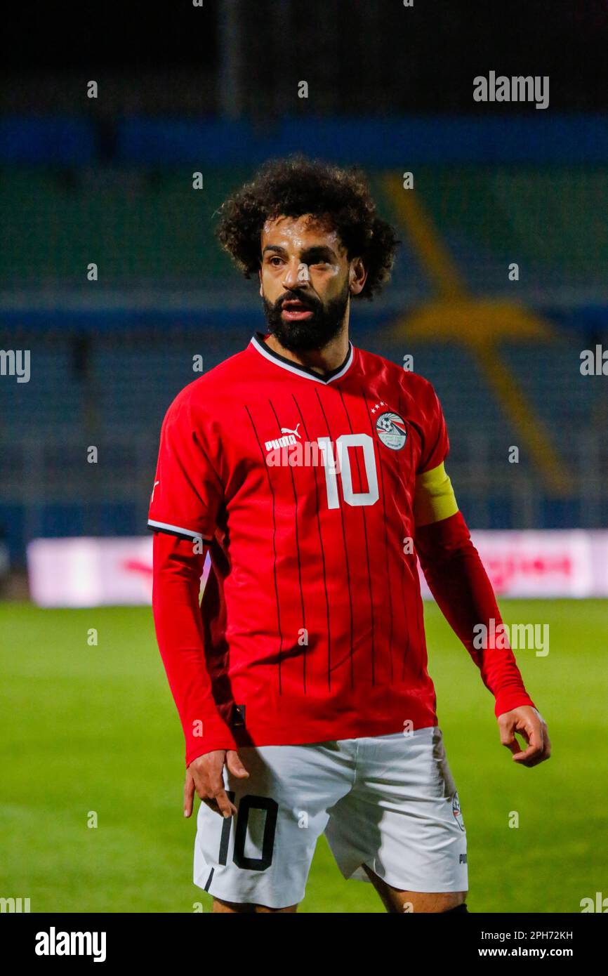 MOHAMED SALAH (C) aus Ägypten während der Qualifikation des Africa Cup of Nations 2023 zwischen Ägypten und Malawi im Cairo International Stadium, Kairo, Ägypten. Stockfoto