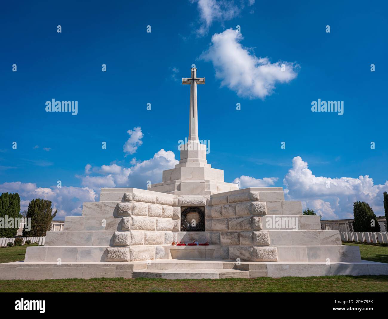 Tyne Cot Commonwealth War Graves Friedhof und Denkmal für die fehlenden Stockfoto