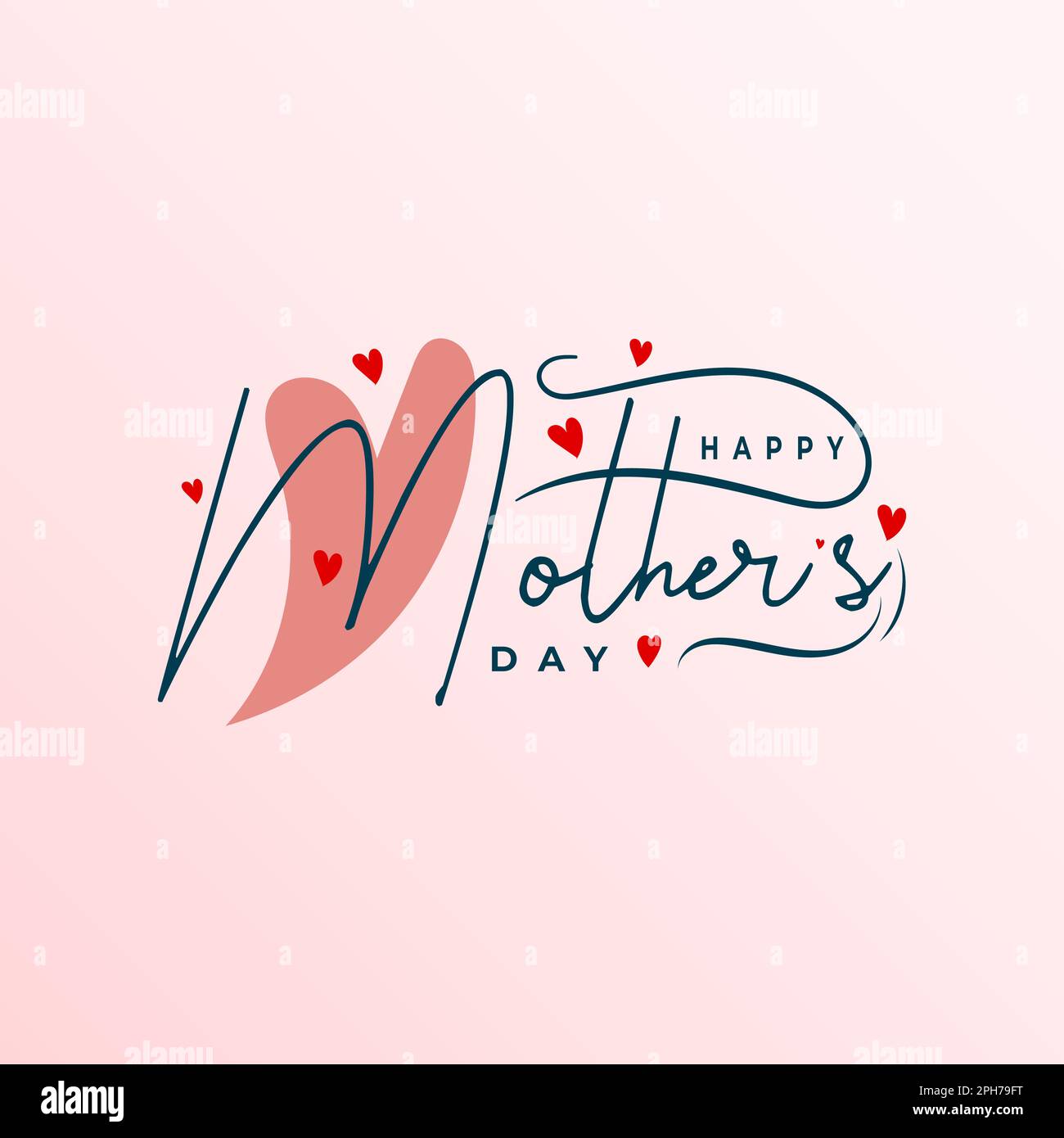Fröhlicher Muttertag, Schriftzug Hintergrund Stock Vektor