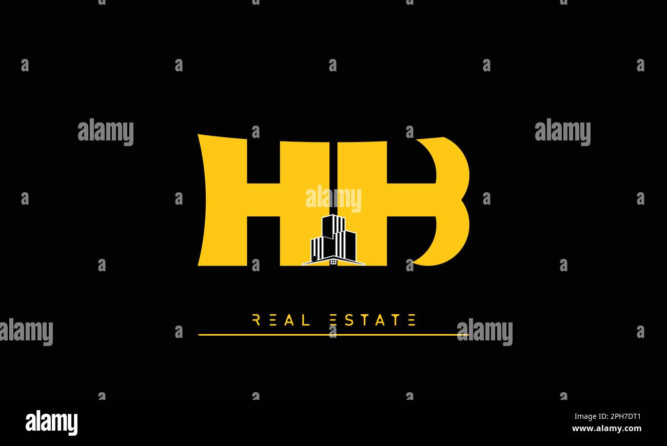 Immobilienbriefe Initialen Monogramm Logo HK , KH Stock Vektor