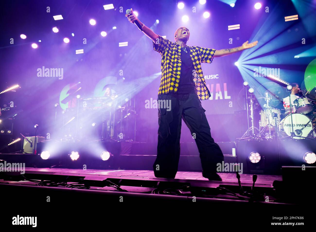 Manchester, Großbritannien. 26. März 2023 Arlo Parks präsentiert die letzte Nacht des BBC 6 Musikfestivals 2023. 2023-03-26. Kredit: Gary Mather/Alamy Live News Stockfoto