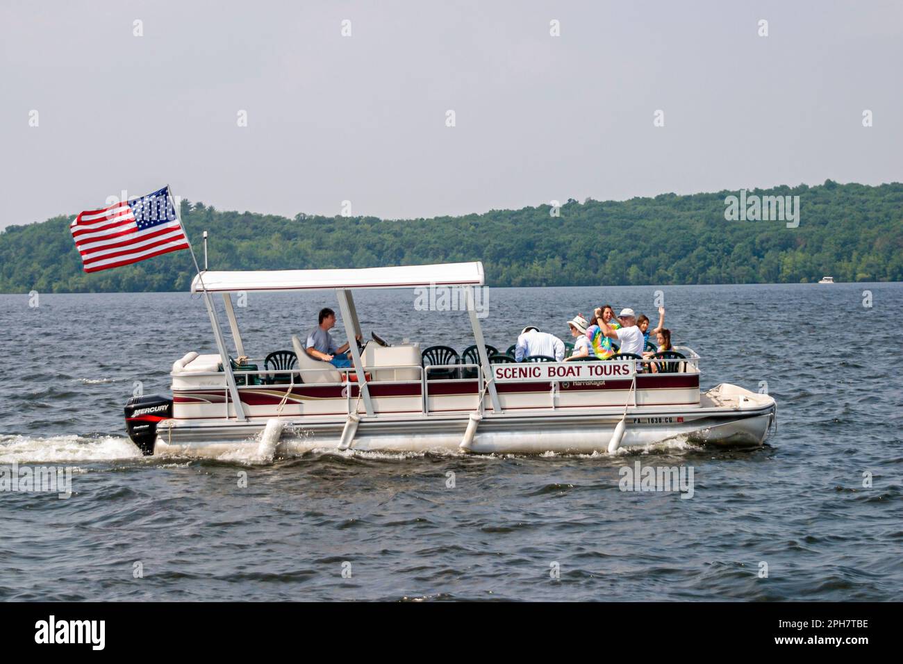Pocono Mountains Poconos Pennsylvania, Lake Wallenpaupack, malerische Bootsfahrt, Touristenreisen Touristentourismus Wahrzeichen Kultur c Stockfoto