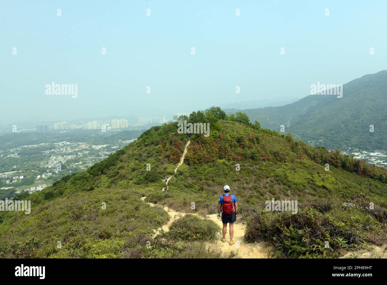 Wandern im Lam Tsuen Country Park in den New Territories in Hong Kong. Stockfoto