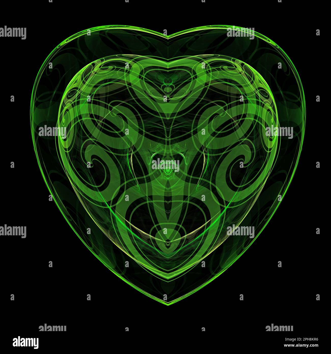 Irisches/Keltisches Herzdesign Stockfoto