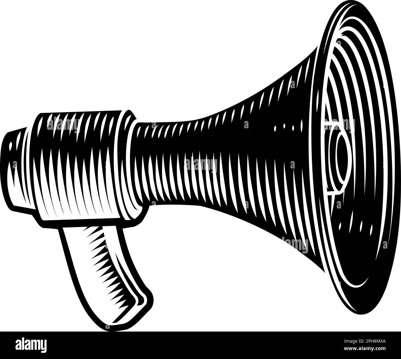 Megaphon Mega Phone Bullhorn Vintage Style Stock Vektor