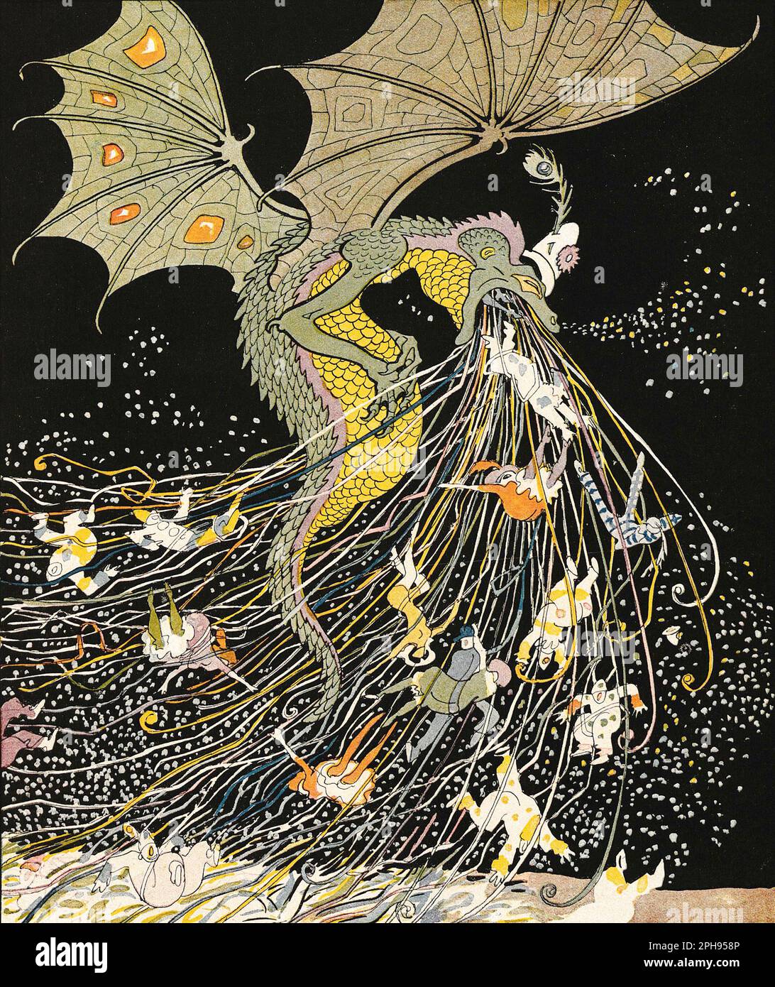 Carl Olof Petersen (Schwedischer Künstler) - Aschmittwoch. Aus dem Kunst- und Literaturmagazin "Jugend", Ausgabe Nr. 09:1919 Stockfoto