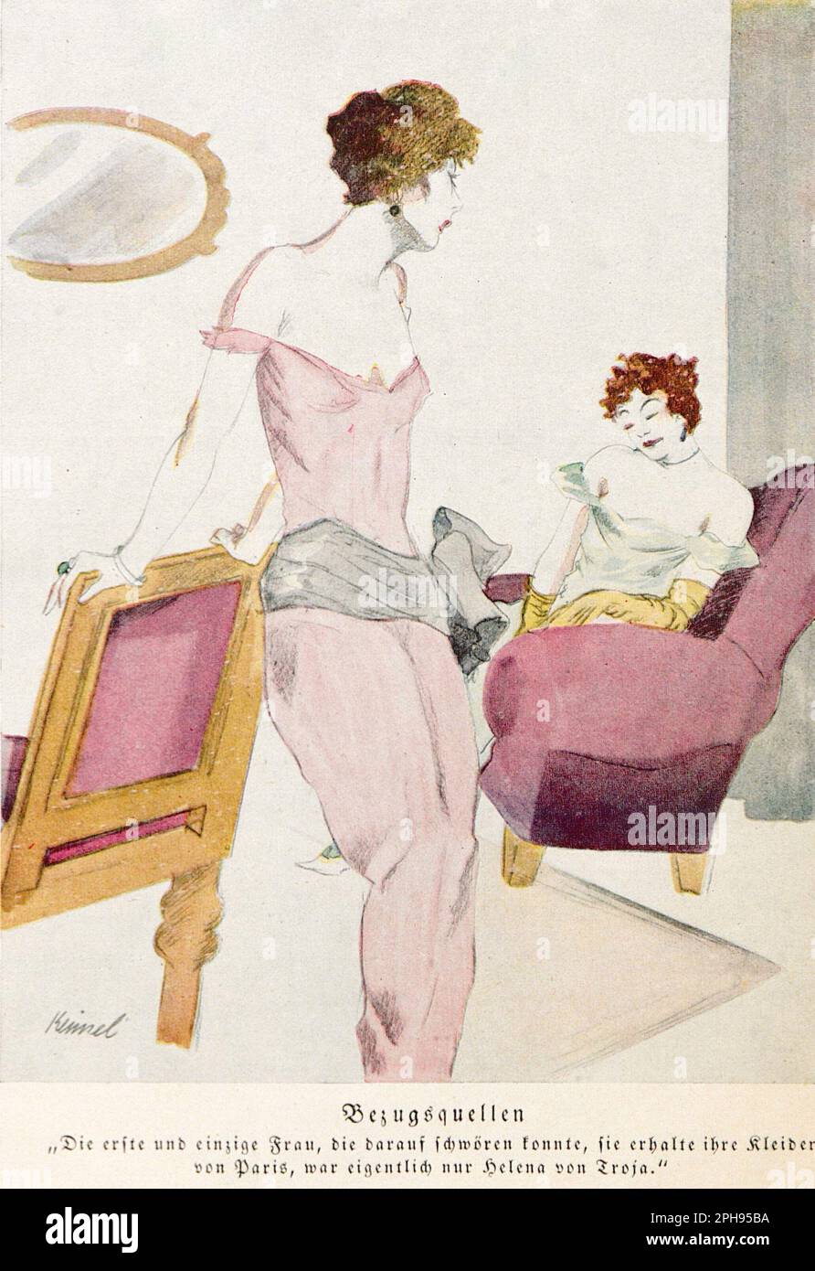 Hermann Keimel - aus der Wochenzeitschrift für Kunst und Leben "Jugend" Nr. 45, 1924 Stockfoto