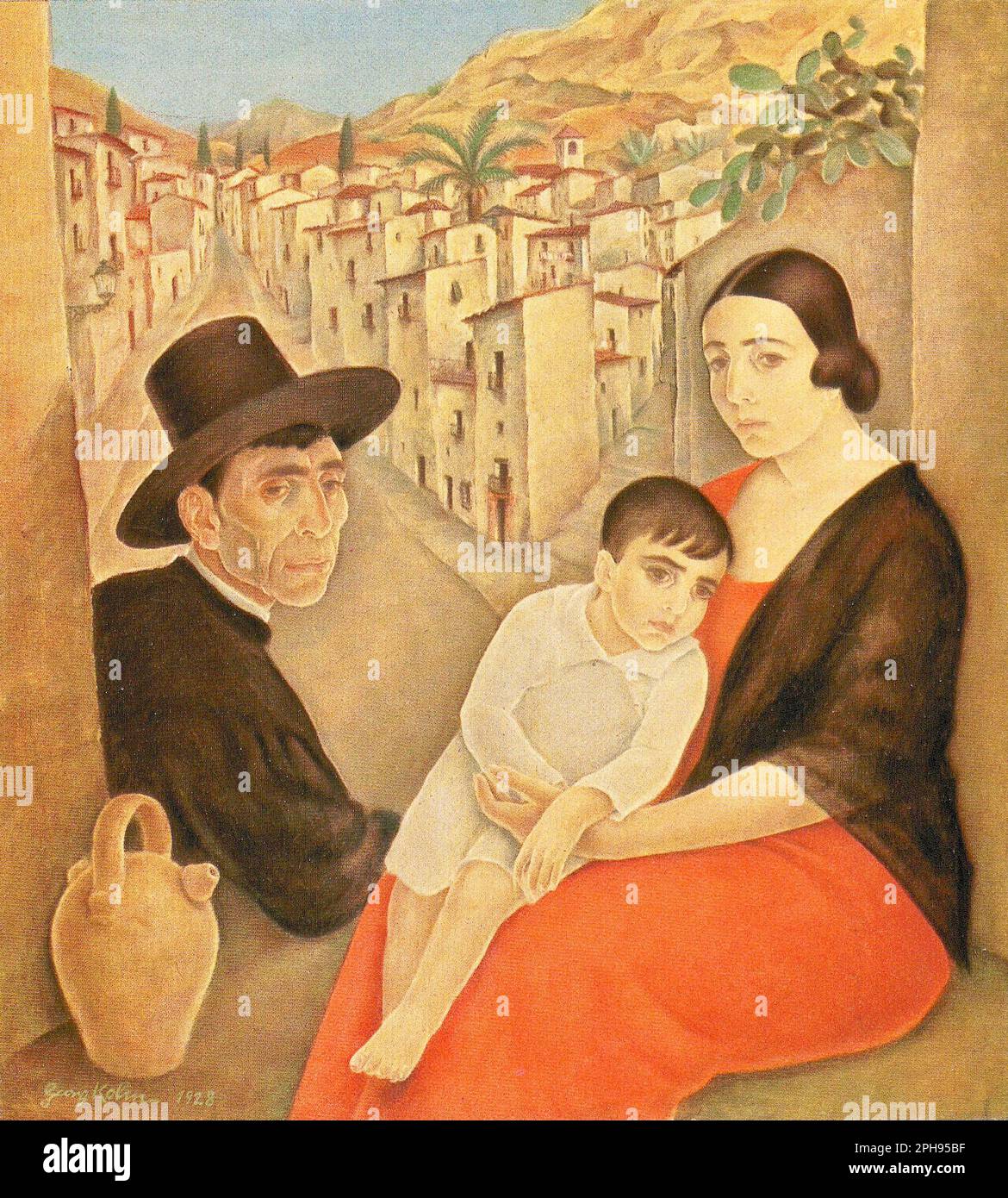 Georg Kolm - spanische Familie - aus dem Kunst- und Literaturmagazin "Jugend", Ausgabe Nr. 22:1929 Stockfoto