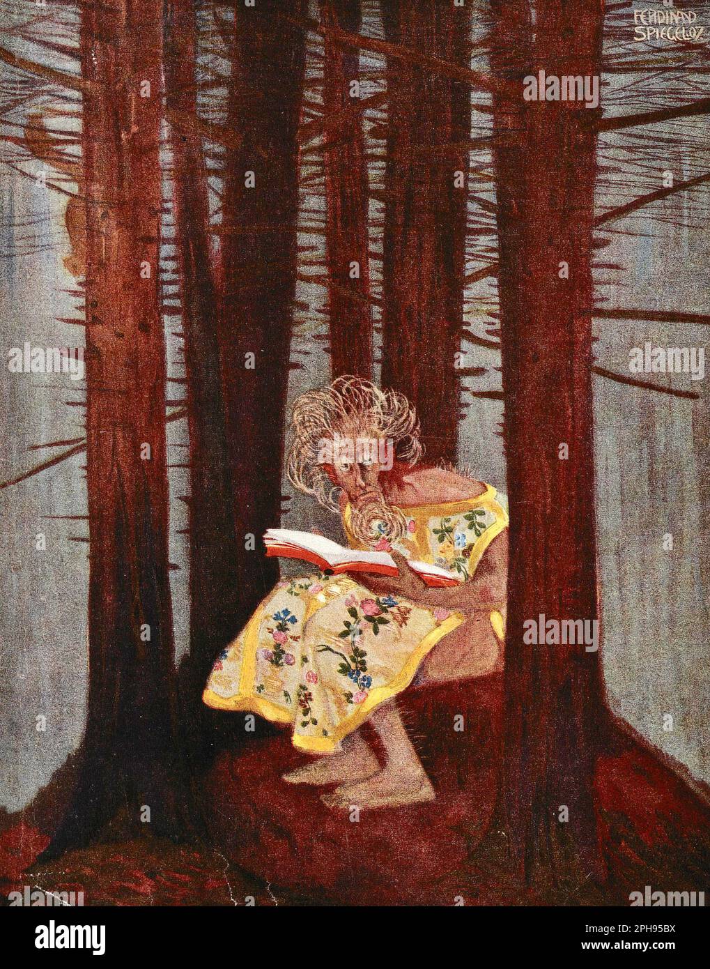 Ferdinand Spiegel - Titelseite des Kunst- und Literaturmagazins "Jugend", Ausgabe Nr. 09:1919 Stockfoto