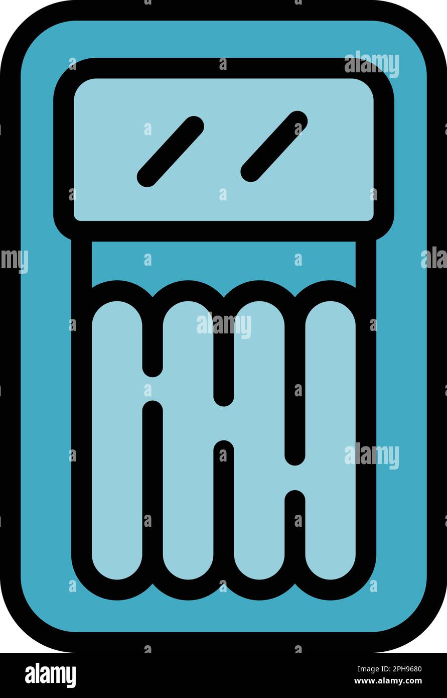 Symbol „Poolmatte“. Vektorsymbol Pool MAT für Webdesign isoliert auf weißem Hintergrund, flach Stock Vektor