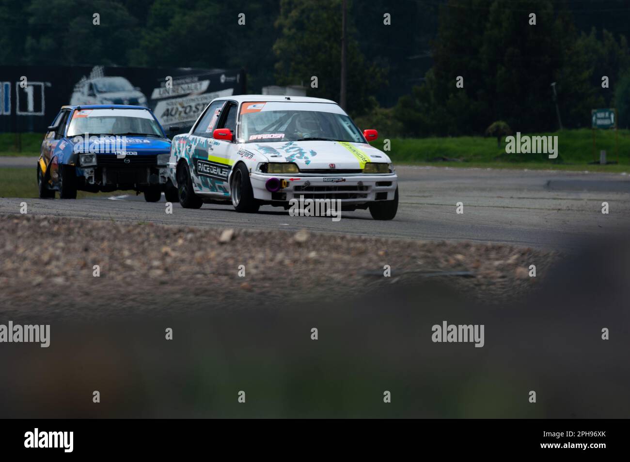 Die Fahrer nehmen am Startrennen der Saison TC2000 auf der Tocancipa-Rennstrecke in Kolumbien am 26. märz 2023 Teil. Stockfoto