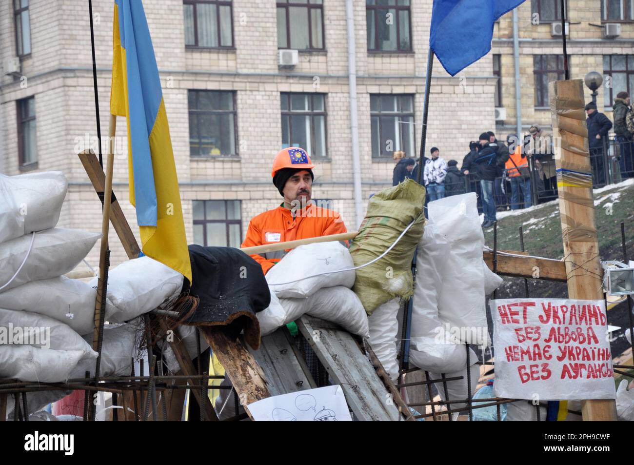 Kiew - Ukraine - 15. Dezember 2013. Die Ereignisse der Revolution der würde auf dem Euromaidan in der Hauptstadt der Ukraine, Kiew, im Jahr 2013 Stockfoto