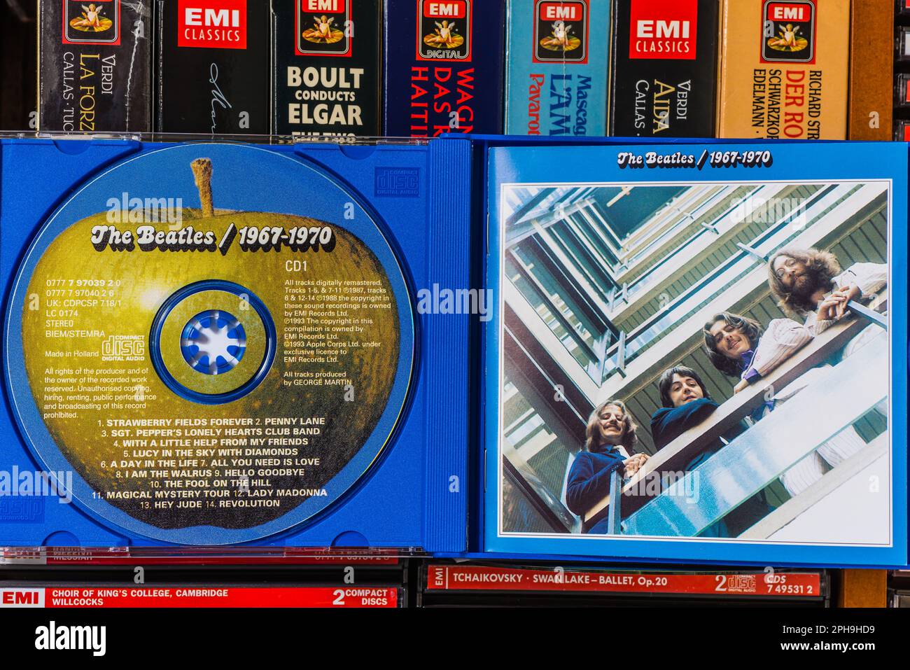EMI CD - The Beatles / 1967-1970. Stockfoto