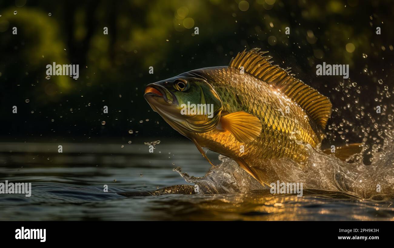 Der schwer fassbare Golden Dorado: Ein Meister der Flüsse Stockfoto