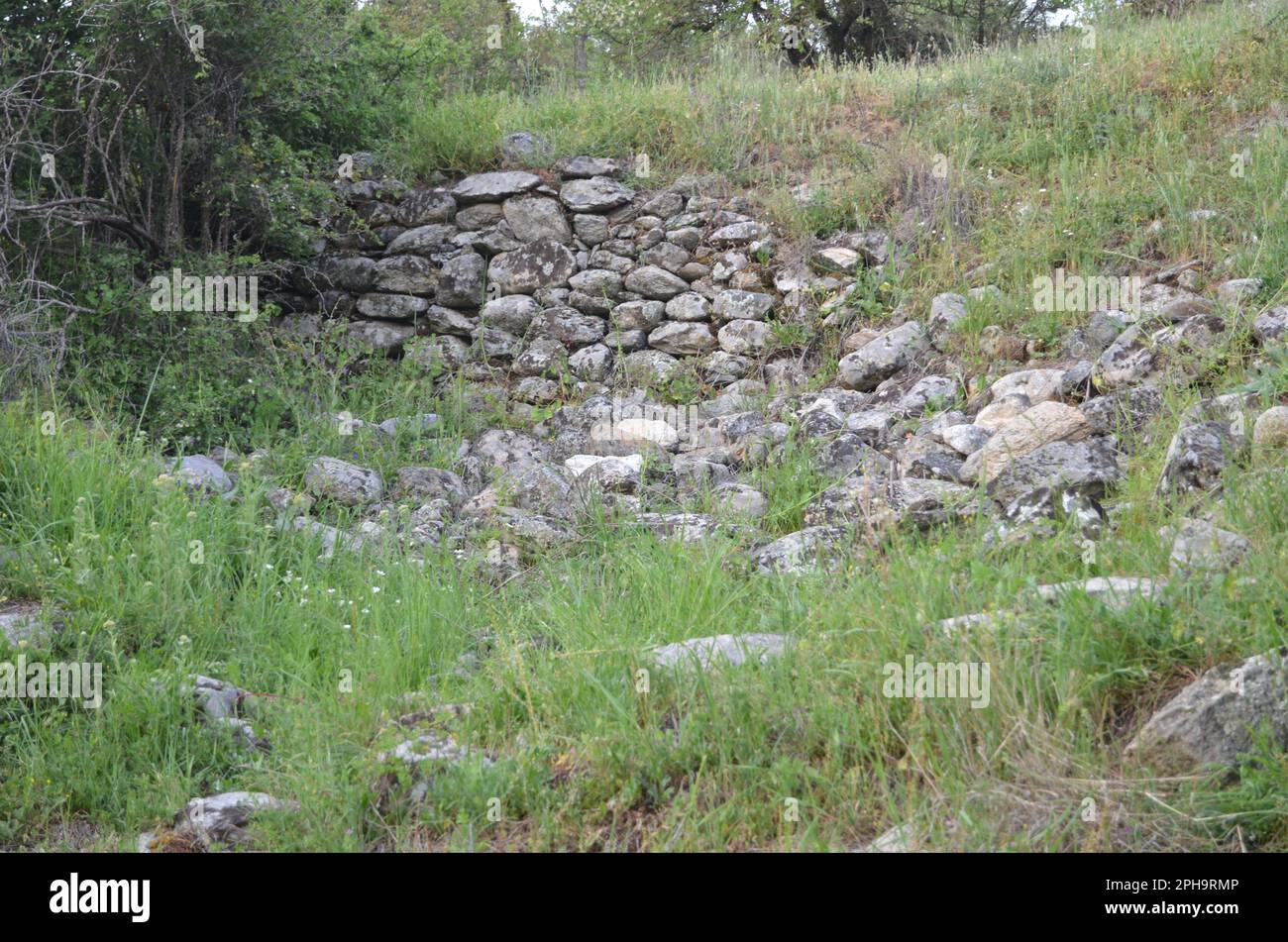 Griechenland, Thessalien, Larisa, Elassona_Flampouro Village_Old Watermill Area Stockfoto