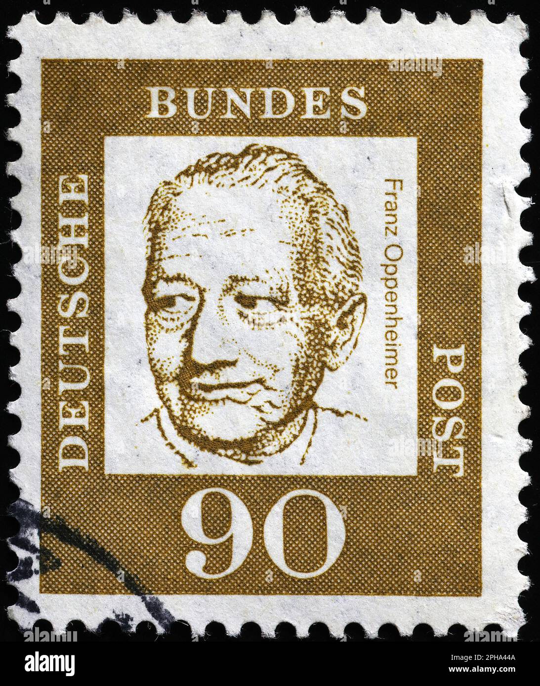 Franz Oppenheimer auf der alten deutschen Briefmarke Stockfoto