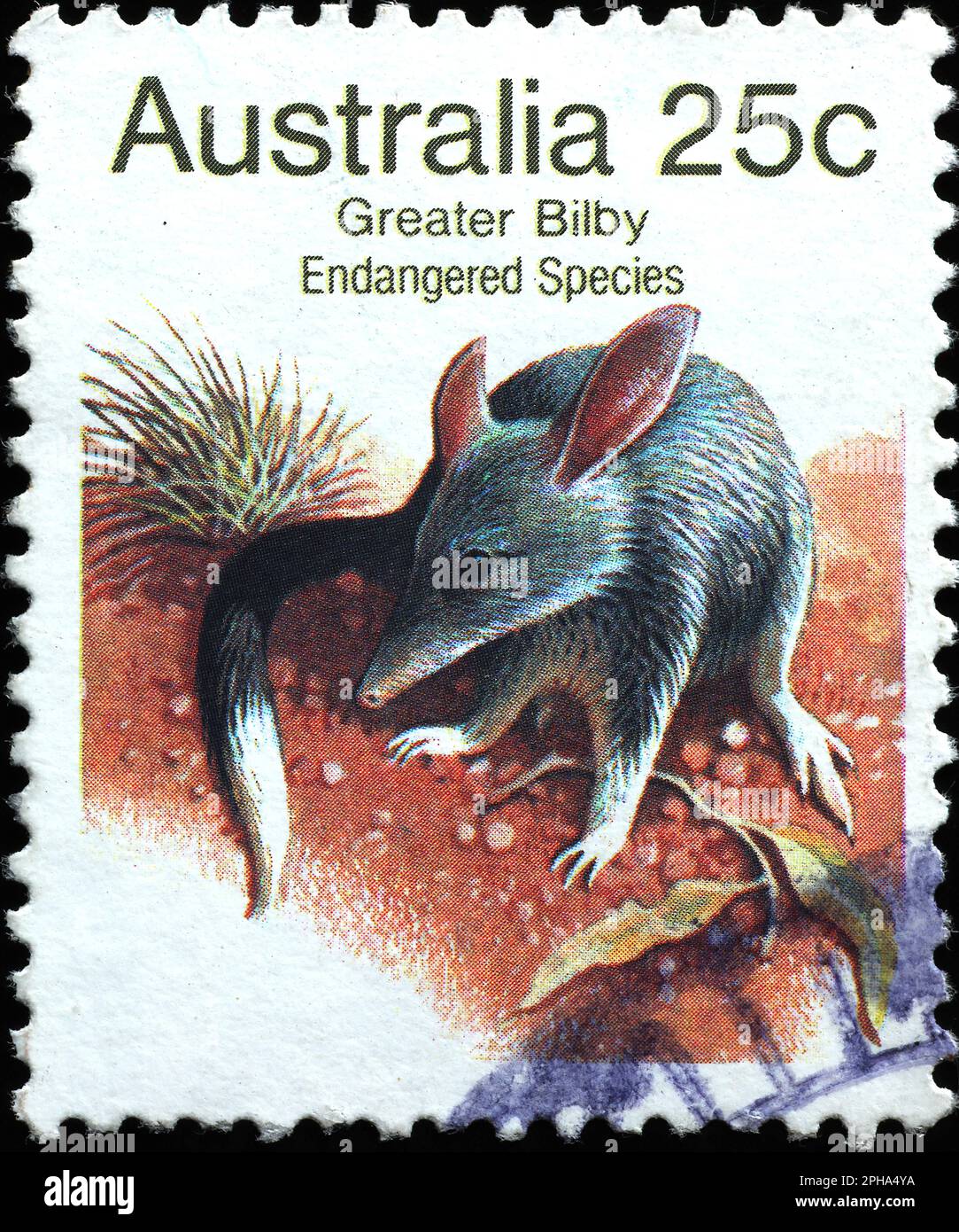 Großziege auf australischer Briefmarke Stockfoto