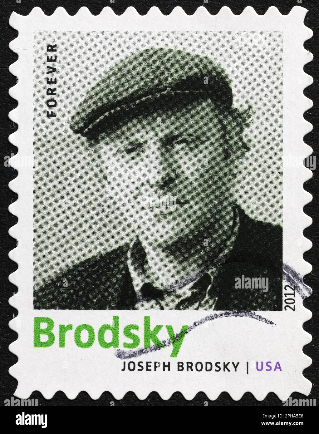 Joseph Brodsky auf amerikanischer Briefmarke Stockfoto
